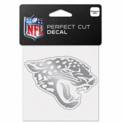 Jacksonville Jaguars - 4x4 Silver Metallic Die Cut Decal
