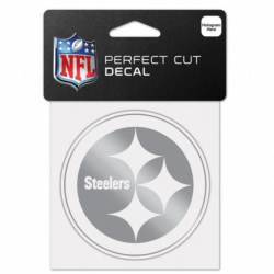 Pittsburgh Steelers - 4x4 Silver Metallic Die Cut Decal