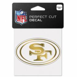 San Francisco 49ers - 4x4 Gold Metallic Die Cut Decal