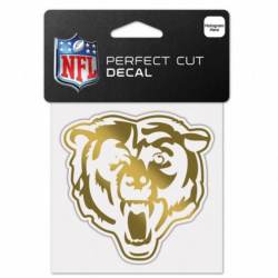 Chicago Bears - 4x4 Gold Metallic Die Cut Decal