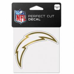 Los Angeles Chargers - 4x4 Gold Metallic Die Cut Decal