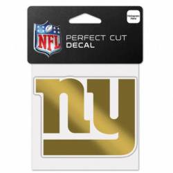 New York Giants - 4x4 Gold Metallic Die Cut Decal