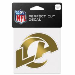 Los Angeles Rams 2020 Logo - 4x4 Gold Metallic Die Cut Decal