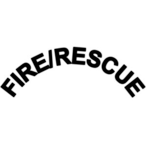 Fire Rescue Helmet Rocker Crescent - Decal