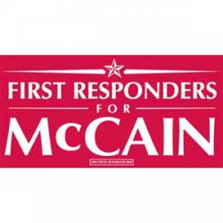 First Responders For McCain - Bumper sticker