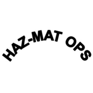 Haz Mat Ops Helmet Rocker Crescent - Decal