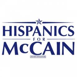 Hispanics For McCain - Bumper Sticker