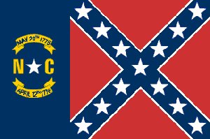 North Carolina Confederate Flag - Sticker