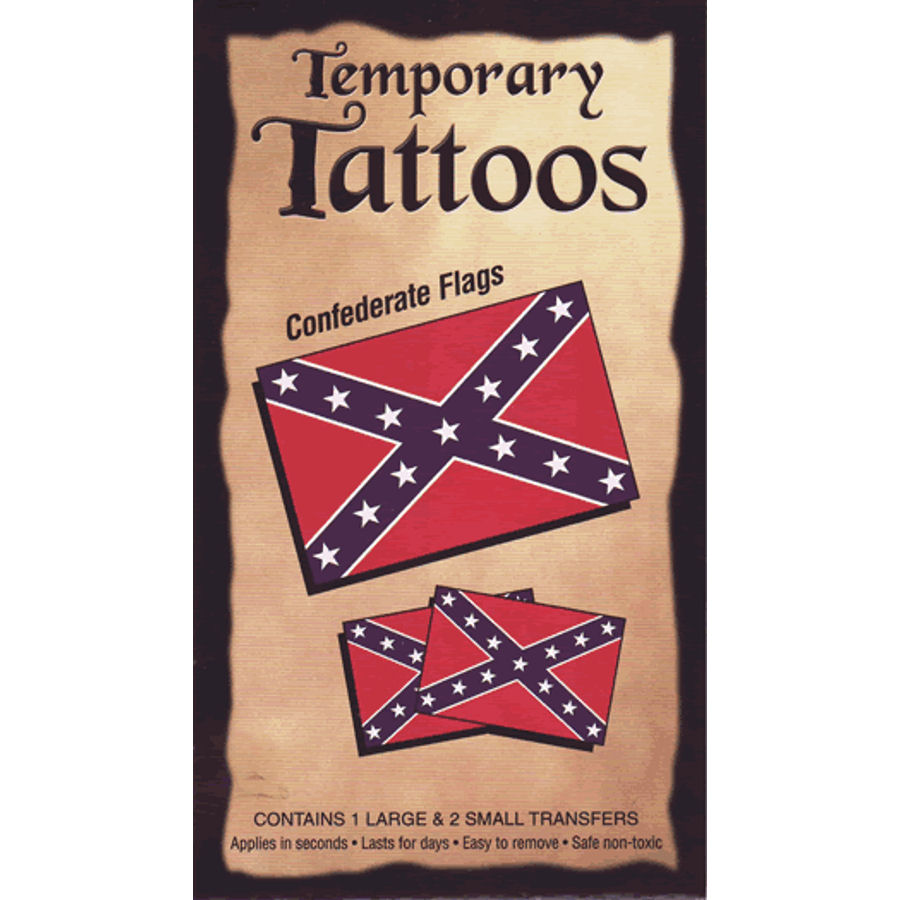 Confederate Flag Temporary Tattoos