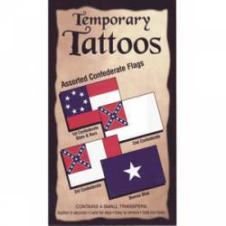 Assorted Confederate Flag - Temporary Tattoos