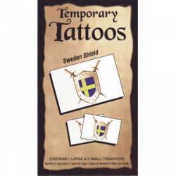 Sweden Shield - Temporary Tattoos