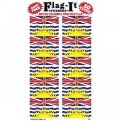 British Columbia Province Canada Flag - Pack Of 50 Mini Stickers