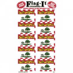 Prince Edward Island Province Canada Flag - Pack Of 50 Mini Stickers