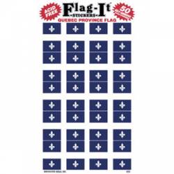 Quebec Province Canada Flag - Pack Of 50 Mini Stickers