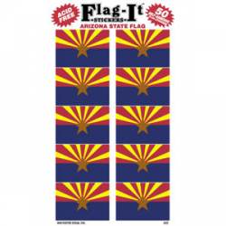 Arizona State Flag - Pack Of 50 Mini Stickers