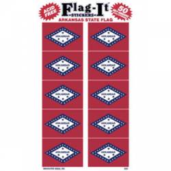Arkansas State Flag - Pack Of 50 Mini Stickers