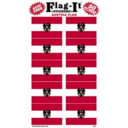 Austria Flag - Pack Of 50 Mini Stickers