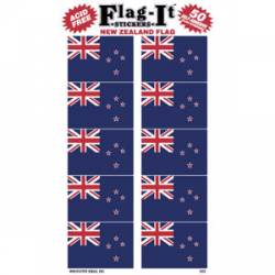 New Zealand Flag - Pack Of 50 Mini Stickers