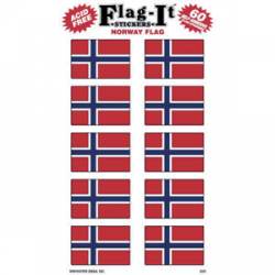 Norway Flag - Pack Of 50 Mini Stickers
