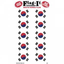 South Korea Flag - Pack Of 50 Mini Stickers