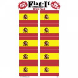 Spain Flag - Pack Of 50 Mini Stickers