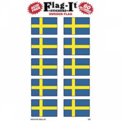 Sweden Flag - Pack Of 50 Mini Stickers