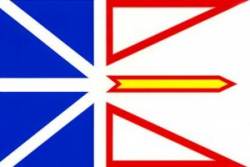 Newfoundland Canada Flag - Sticker