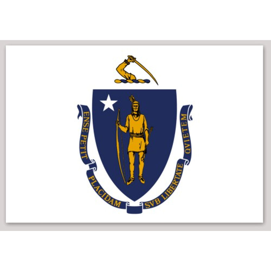 Massachusetts Flag - Sticker