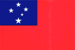 Western Samoa Flag - Sticker