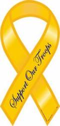Support Our Troops Yellow - Vinyl Sticker