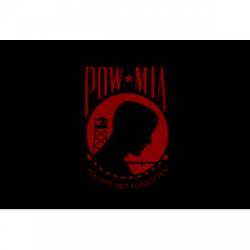 POW MIA Red Flag - Sticker