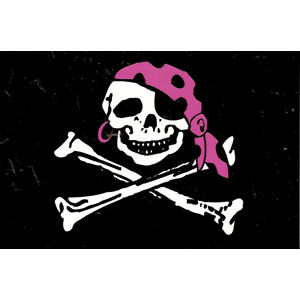 Pirate Girl Flag Sticker