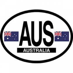 AUS Australia - Reflective Oval Sticker