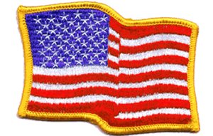 Wavy American Flag Patch