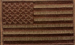 American Flag Desert Brown Patch
