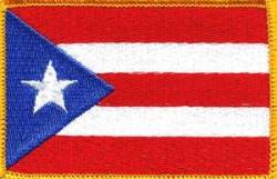 Puerto Rico Flag - Embroidered Iron On Patch