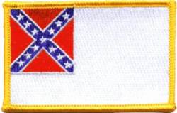 2nd Confederate Flag - Embroidered Iron On Patch