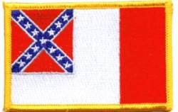 3rd Confederate Flag - Embroidered Iron On Patch