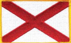 Alabama Flag - Embroidered Iron On Patch