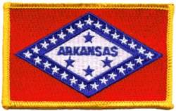 Arkansas Flag - Embroidered Iron On Patch