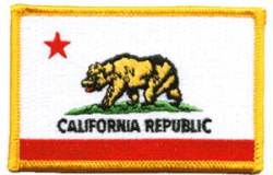 California Flag - Embroidered Iron-On Patch