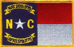 North Carolina Flag - Embroidered Iron-On Patch
