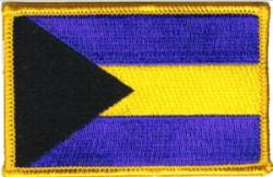 Bahamas Flag - Embroidered Iron On Patch