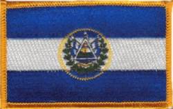 El Salvador Flag - Embroidered Iron On Patch