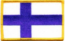 Finland Flag - Embroidered Iron On Patch