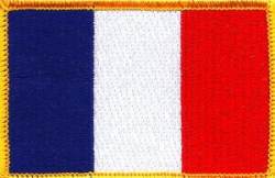 France Flag - Embroidered Iron On Patch