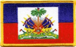 Haiti Flag - Embroidered Iron On Patch