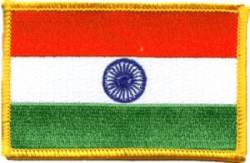 India Flag - Embroidered Iron On Patch