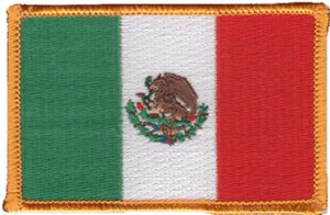 Mexico Flag Embroidered Iron On Patch
