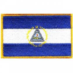 Nicaragua Flag - Embroidered Iron-On Patch